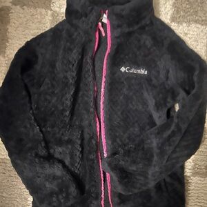 Girls Columbia Black Fleece Jacket